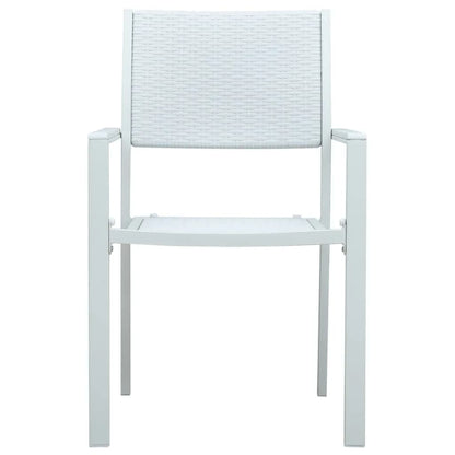 Set Mobili da Pranzo per Giardino 5 pz Bianco