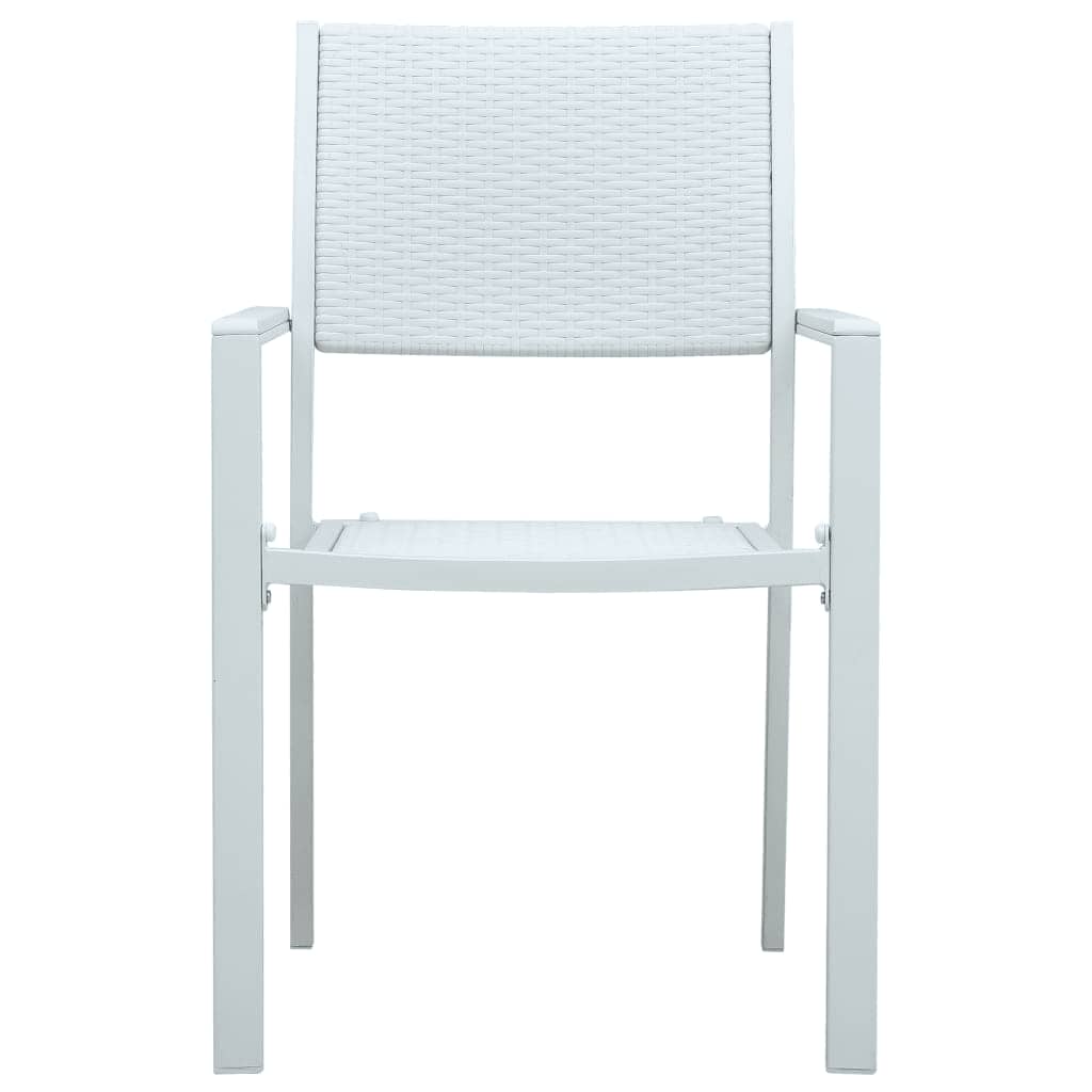 Set Mobili da Pranzo per Giardino 5 pz Bianco