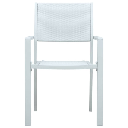 Set Mobili da Pranzo per Giardino 5 pz Bianco