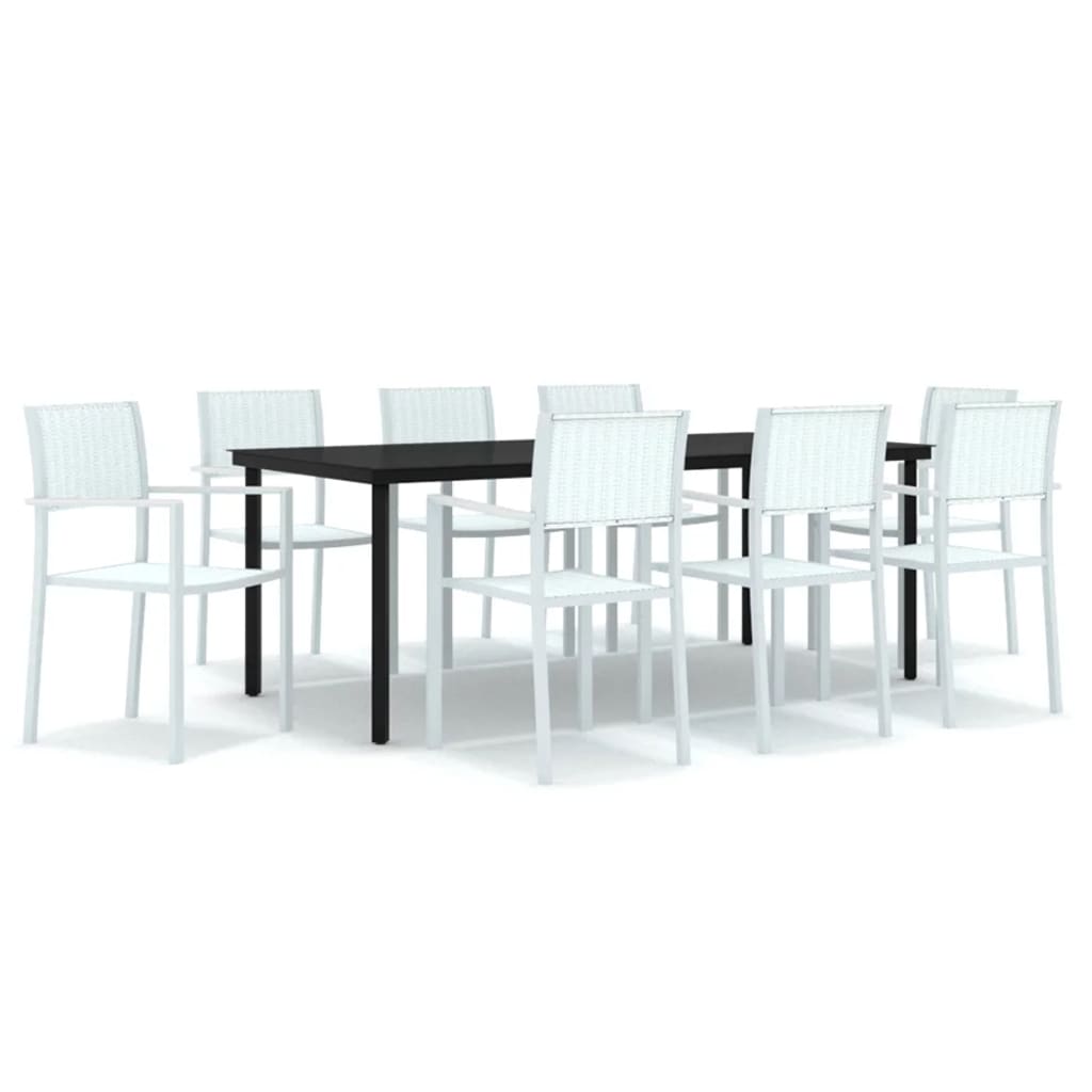 Set da Pranzo da Giardino 9 pz Bianco
