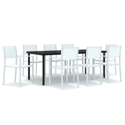 Set da Pranzo da Giardino 9 pz Bianco
