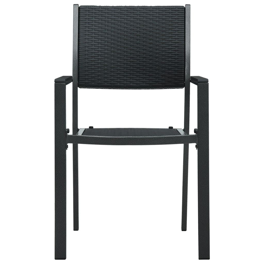 Set Mobili da Pranzo da Giardino 7 pz Nero