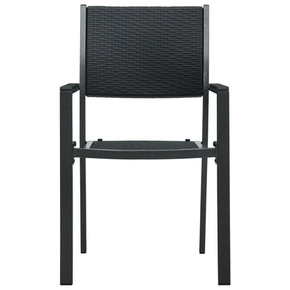 Set Mobili da Pranzo da Giardino 7 pz Nero