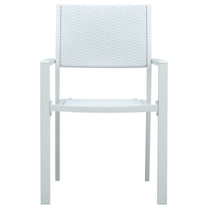 Set Mobili da Pranzo per Giardino 5 pz Bianco