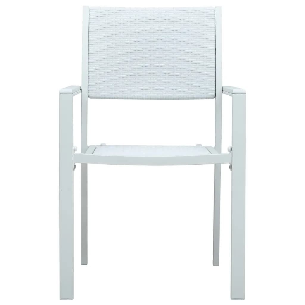 Set Mobili da Pranzo per Giardino 5 pz Bianco