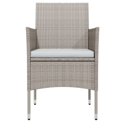 Set da Pranzo da Giardino con Cuscini 9 pz in Beige e Nero