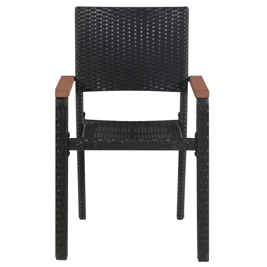 Set Mobili da Pranzo da Giardino 7 pz Nero