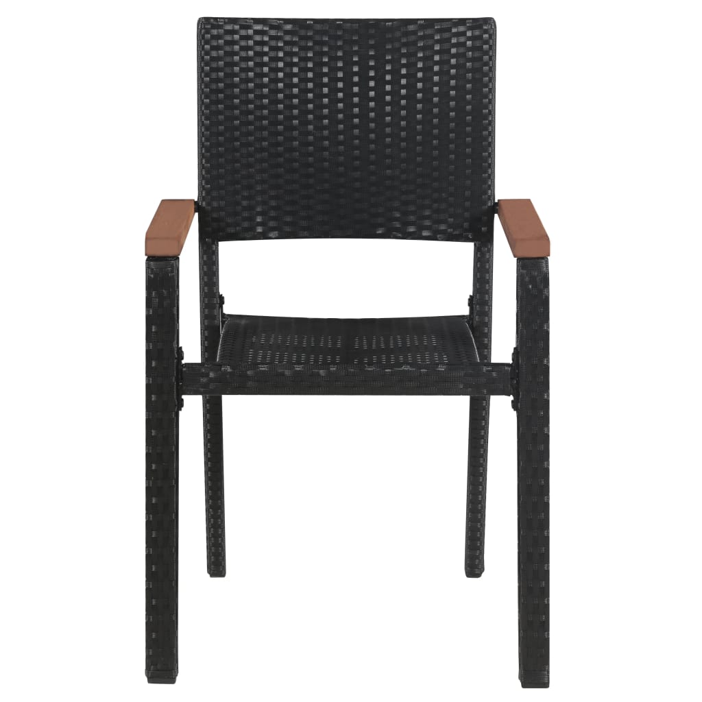 Set Mobili da Pranzo da Giardino 9 pz Nero