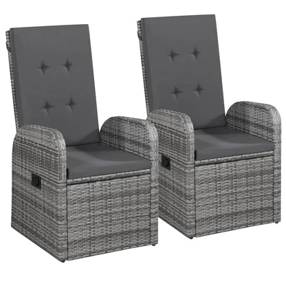 Set da Pranzo da Giardino 5 pz con Cuscini Grigio
