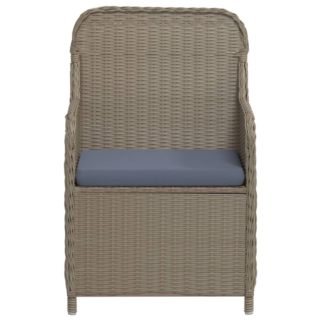 Set da Pranzo per Giardino 5 pz con Cuscini Marrone