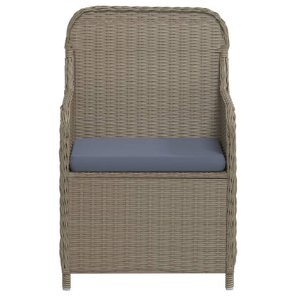 Set da Pranzo per Giardino 5 pz con Cuscini Marrone