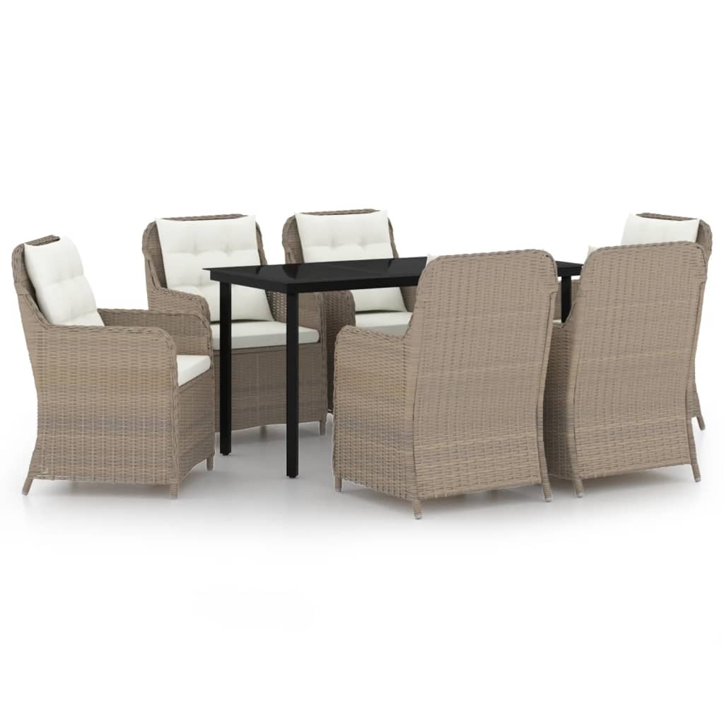 Set da Pranzo da Giardino 7 pz Marrone