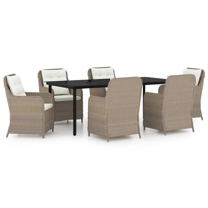 Set da Pranzo da Giardino 7 pz Marrone