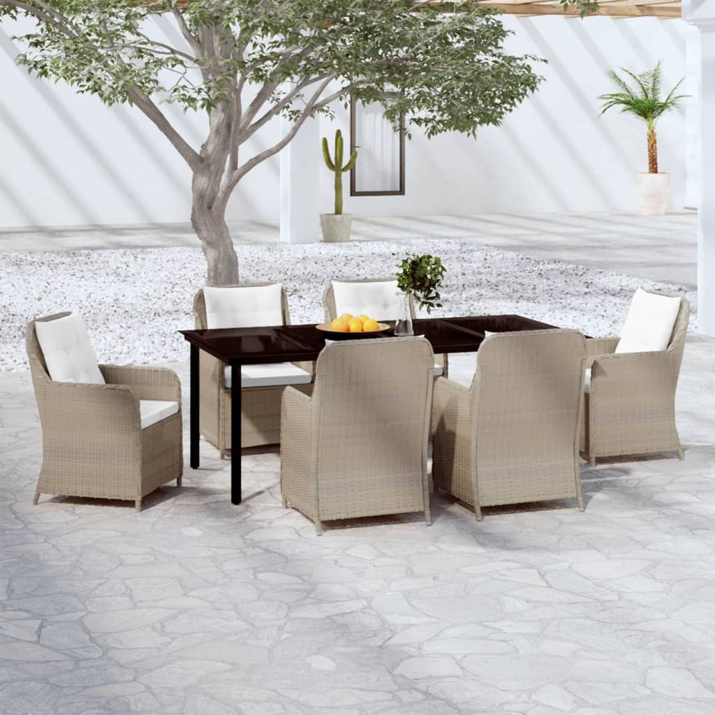 Set da Pranzo da Giardino 7 pz Marrone