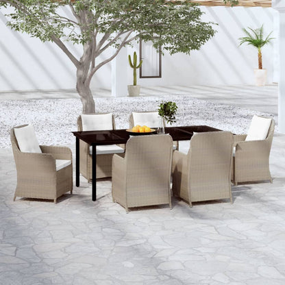 Set da Pranzo da Giardino 7 pz Marrone