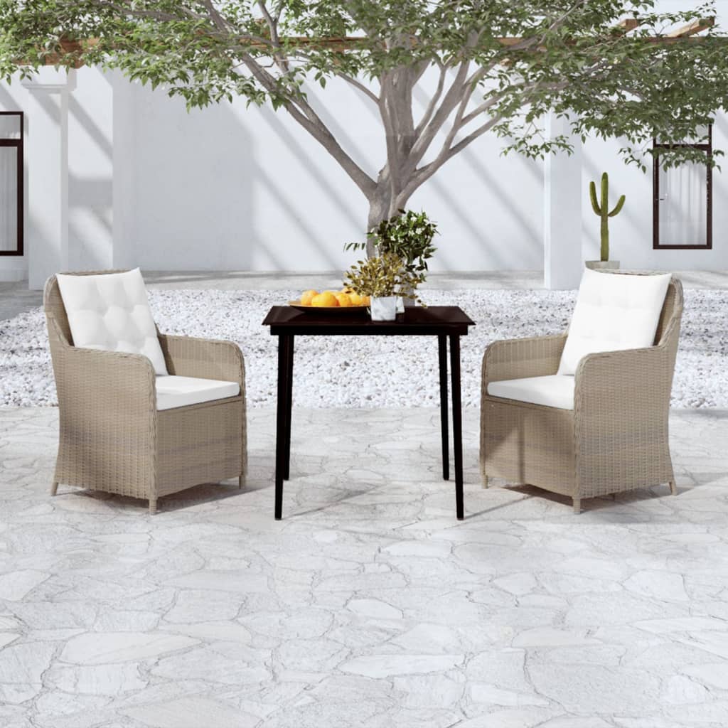 Set da Pranzo da Giardino 3 pz Marrone