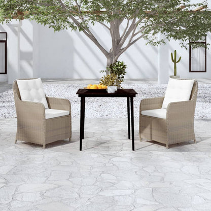 Set da Pranzo da Giardino 3 pz Marrone