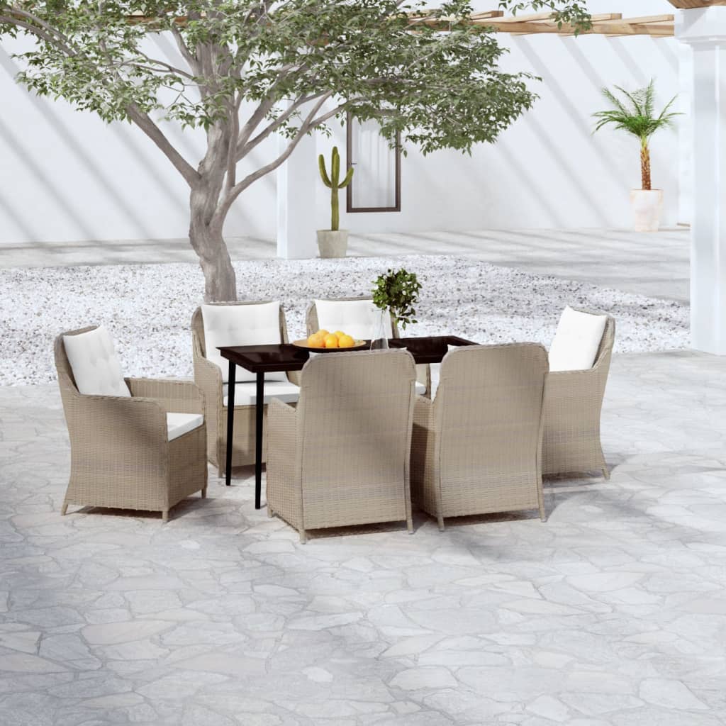 Set da Pranzo da Giardino 7 pz Marrone