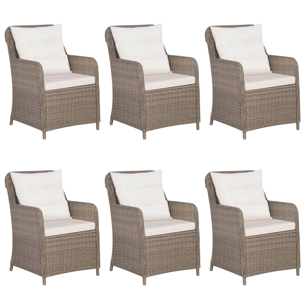 Set da Pranzo da Giardino 7 pz Marrone