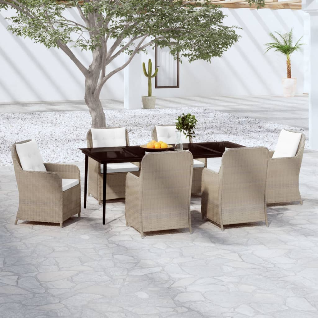 Set da Pranzo da Giardino 7 pz Marrone