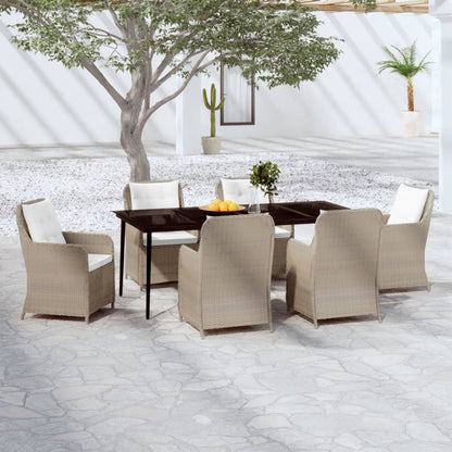 Set da Pranzo da Giardino 7 pz Marrone