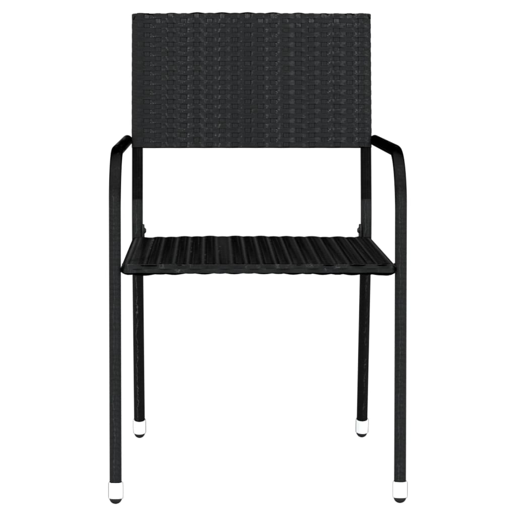 Set Mobili da Pranzo da Giardino 5 pz Nero