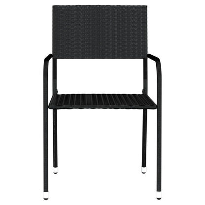 Set Mobili da Pranzo da Giardino 5 pz Nero