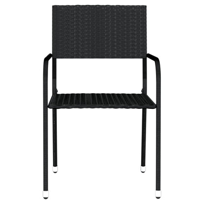 Set Mobili da Pranzo da Giardino 7 pz Nero