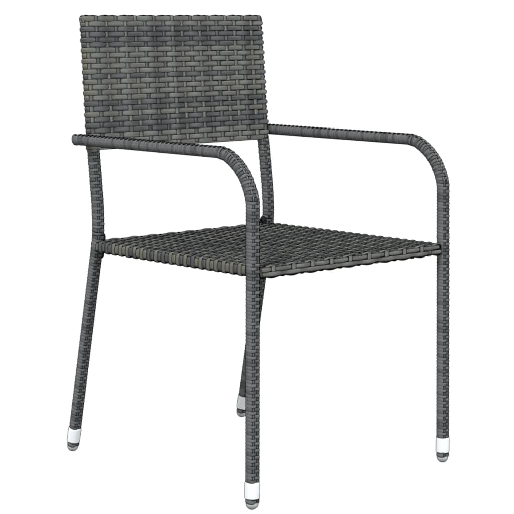 Set Mobili da Pranzo da Giardino 9 pz Grigio