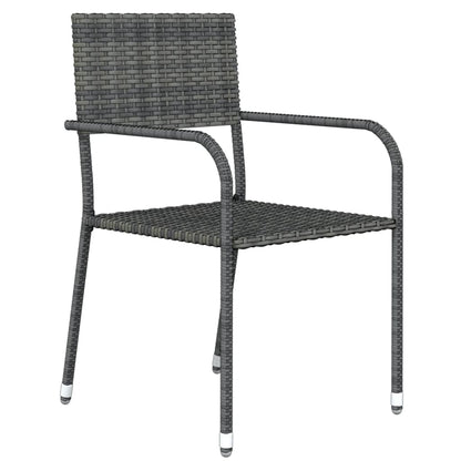 Set Mobili da Pranzo da Giardino 9 pz Grigio