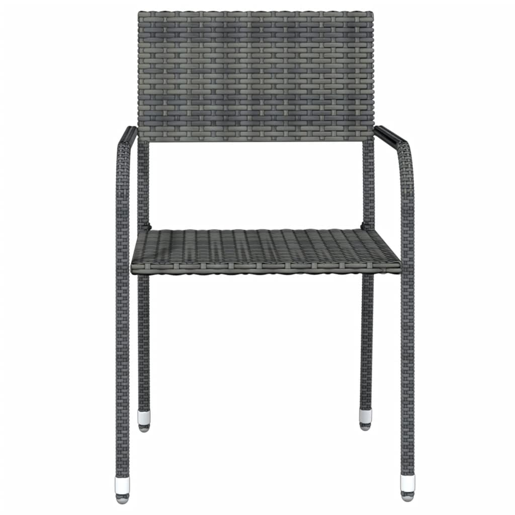 Set Mobili da Pranzo da Giardino 9 pz Grigio