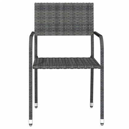 Set Mobili da Pranzo da Giardino 9 pz Grigio