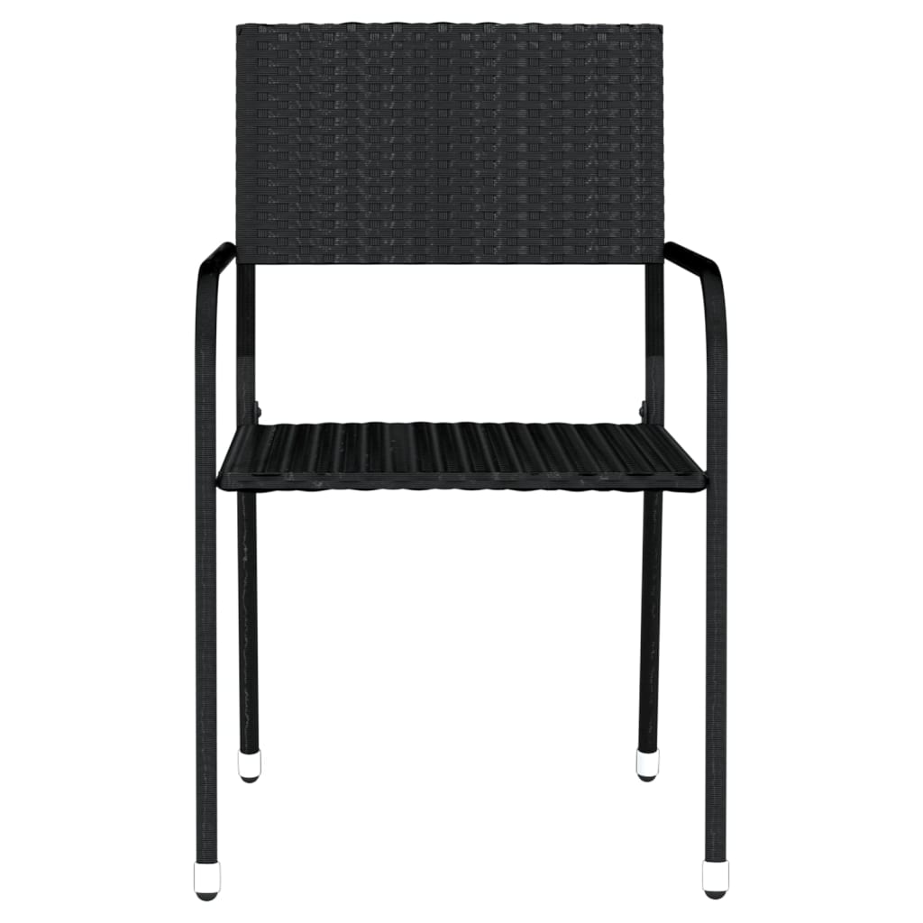 Set Mobili da Pranzo da Giardino 7 pz Nero