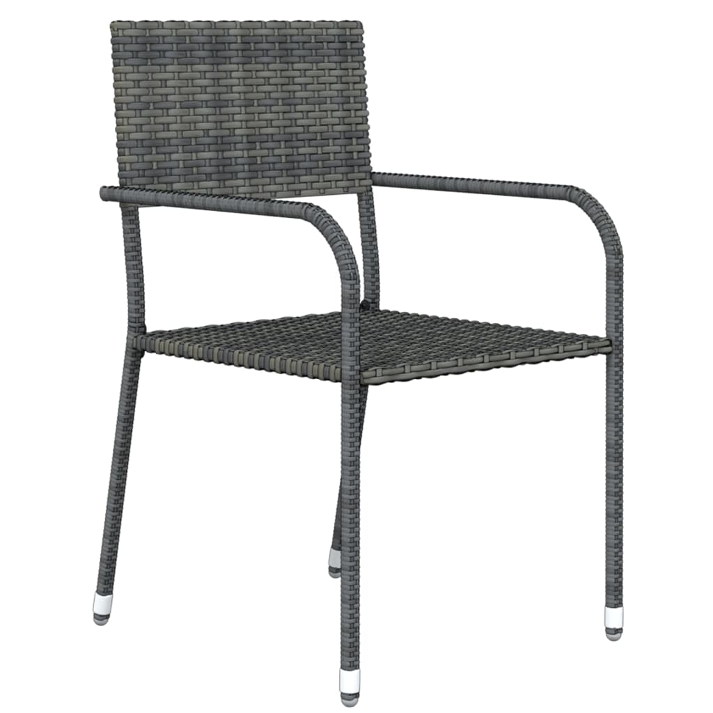 Set Mobili da Pranzo da Giardino 9 pz Grigio