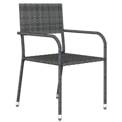 Set Mobili da Pranzo da Giardino 9 pz Grigio