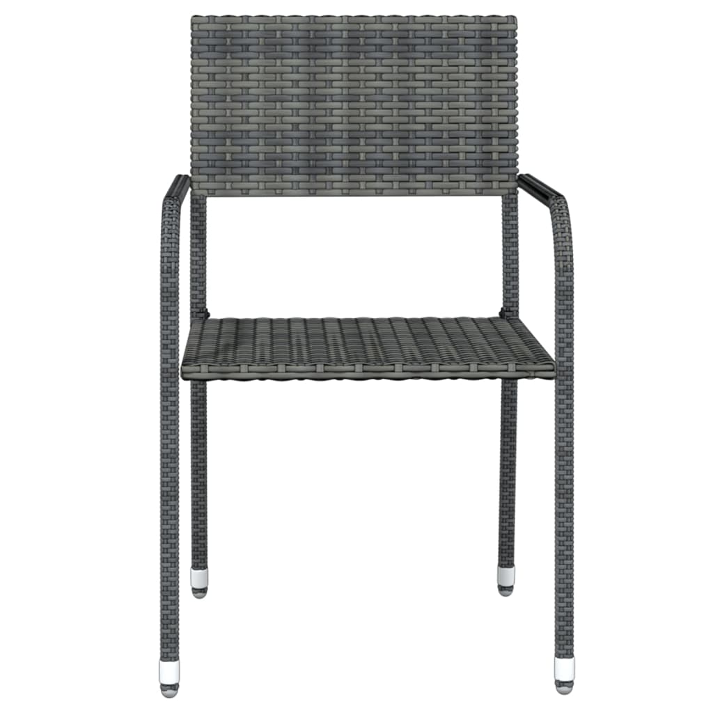 Set Mobili da Pranzo da Giardino 9 pz Grigio