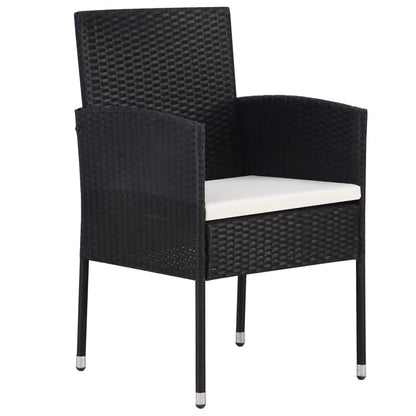 Set da Pranzo da Giardino 3 pz Nero