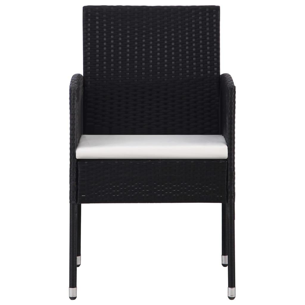 Set da Pranzo da Giardino 3 pz Nero