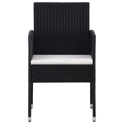 Set da Pranzo da Giardino 3 pz Nero