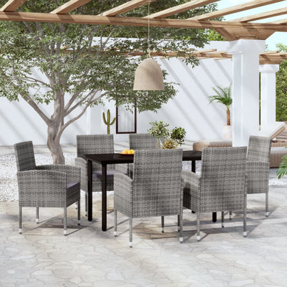 Set da Pranzo da Giardino 7 pz Antracite