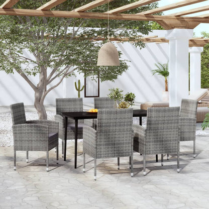 Set da Pranzo da Giardino 7 pz Antracite