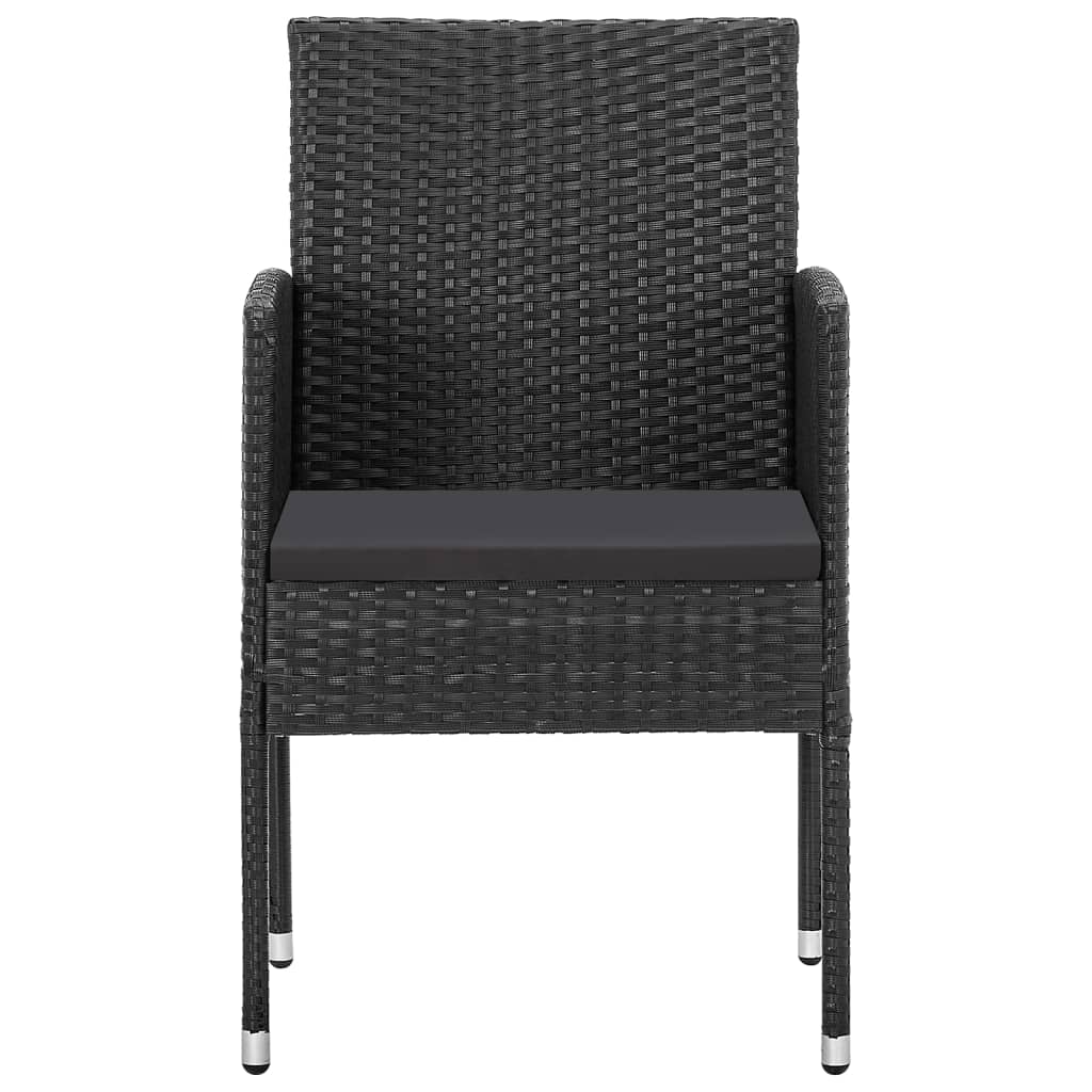 Set da Pranzo da Giardino 3 pz Nero