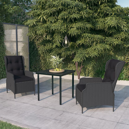 Set da Pranzo da Giardino 3 pz Grigio Scuro