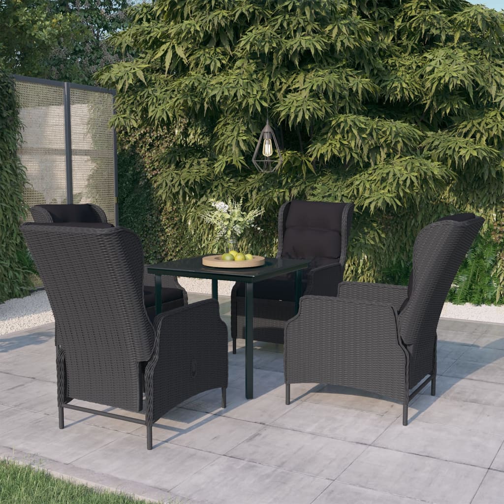 Set da Pranzo da Giardino 5 pz Grigio Scuro