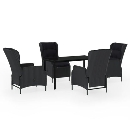 Set da Pranzo da Giardino 5 pz Grigio Scuro