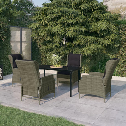Set Mobili da Pranzo per Giardino 5 pz Marrone