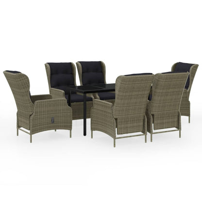 Set da Pranzo da Giardino 7 pz Marrone