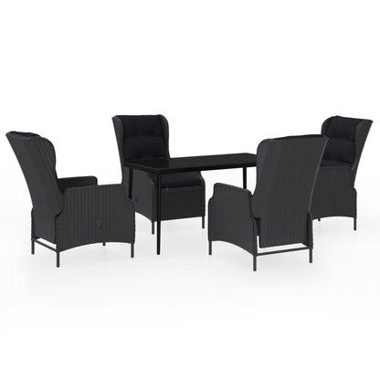 Set da Pranzo da Giardino 5 pz Grigio Scuro