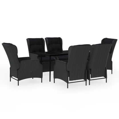 Set da Pranzo da Giardino 7 pz Grigio Scuro