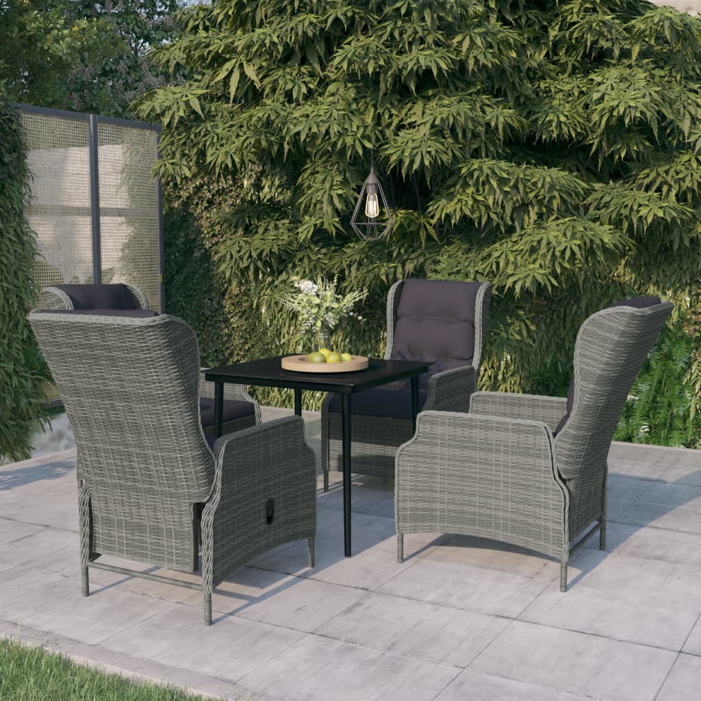 Set Mobili da Pranzo per Giardino 5 pz Grigio Chiaro